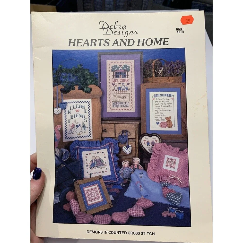 Hearts & Home, Debra Designs Counted Cross-Stitch Patterns~ booklet~